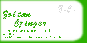 zoltan czinger business card